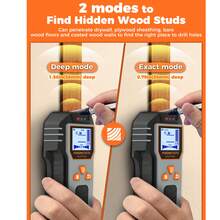 POROMETISTO-DSF01 Detector de pared/vigas de 6 en 1, localiza con precisión agujeros/cables eléctricos activos/metal/vigas de madera, herramienta de detección multifunción para madera/metales ferrosos/no ferrosos - Gris - Ver 3
