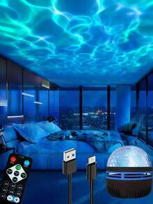 Creative Northern Lights LED Projector Lamp, Dynamic Starry Sky Lighting Effect, Galaxy Atmosphere Light, USB Powered, Couples Holiday Gift, Home Gathering, Event Decor Light, Suitable For Bedroom, Living Room, Game Room, Party, Birthday - Multi-color light - View 10