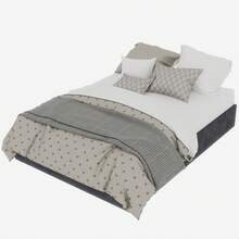 Modern And Sleek Style Bed Frame, 140*200 Cm, Grey, Dutch Velvet Fabric, With Gas Lift, Modern Bedroom Furniture, Headboard And Mattress Not Included. - Gray + Fabric + Metal + Memory Foam - View 11