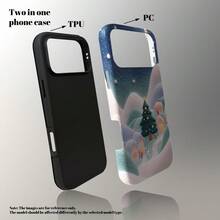 Funda impresa con escena navideña de nieve SamsungSamsung1pc, hecha de un PC duradero + carcasa protectora dos en uno, con un diseño de doble capa para excelente protección contra caídas.Compatible con iPhone 17/16/15/14/13/12/11 Pro y 17 Pro Max - Blanco - Ver 8