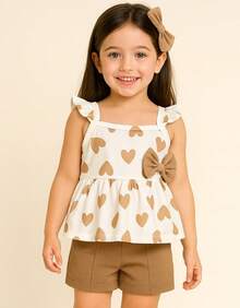 Set Including A Sublimated Tank Top And Fleece Shorts With Appliqué. - Beige - View 7