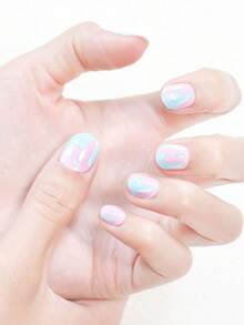 1 Tờ gồm 14 miếng dán móng tay gel tự dính, chống thấm nước và bền lâu, hình dán nghệ thuật móng tay 3D thời trang dành cho phụ nữ, bé gái, các buổi lễ tại nhà, tiệc khiêu vũ, ngày lễ, du lịch, làm móng nhanh, móng tay màu đỏ tía và lấp lánh bạc. - Nhiều màu - Xem 3