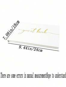 100页精美婚礼宾客签名册 - 适用于婚礼、洗礼及其他特殊活动的精致宾客签名册 - 空白页可用于婚礼签到和拍照 - 家居装饰 - （白色） - 白色 - 查看 7