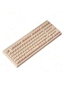 HP K300 有線鍵盤 真機械手感鍵盤 輕音高顏值 98客製化配列 插拔有線電視遊戲專用筆記型電腦電競lol - 奶茶色 - 查看 2