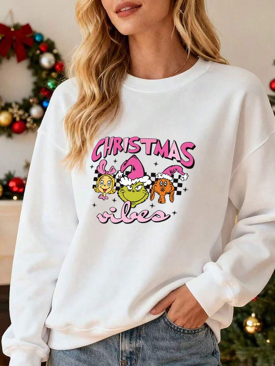 Women Plus Size Sports Sweatshirts - White - View 1