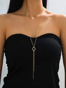 经典长款简约毛衣项链（长度可调节） - 无礼盒 - 項鍊 - 查看 1