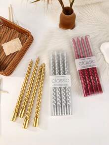 4pcs - 10-Inch European Style Colorful String Candle Holders, Suitable For Home Decor, Perfect For Romantic Candlelight Dinners And Wedding Decorations. Add A Warm And Romantic Atmosphere To Your Home! Also An Excellent Gift Choice For Friends And Family, Suitable For Various Occasions: Birthday, Mother's Day, Father's Day, Anniversary, Thanksgiving, And Valentine's Day. - 彩色 - 查看 5