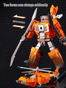 一套7合1合金陆海空变形机甲 - 坦克/飞机/航空母舰双模式组合机器人，男孩收藏益智组装玩具，精美礼盒包装，节日礼物 - 多款可選 - 查看 10