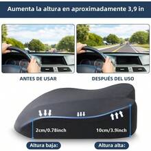 Cojn Elevador de Asiento de Coche para Adultos 10cm - Cojn para Asiento de Automvil Viscoelstico Alivia Dolor de Espalda y Coxis Cojines para Silla de Oficina y Camin - A - Ver 3