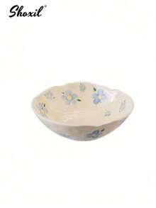 shoxil 1pc Flower Ceramic Bowl Salad Bowl Yogurt Breakfast Bowl Fruit Bowl Dinner Bowl Hand-Painted Flower Bowl - Bowl - View 17