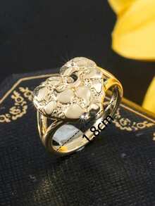 1枚复古极简戒指，不对称心形设计，波西米亚风格，百搭时尚，适合日常佩戴，也是送给朋友的理想礼物。 - 彩色 - 查看 10