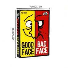 Good Face Bad Face Party Game – 14+ Age Group 2-5 Player Card Game, 7x10cm/2.75x3.9in Portable Adult Tabletop Game For Game Nights & Casual Gatherings, Humorous Social Interaction Game For Lighthearted Group Fun - Multicolor - View 3