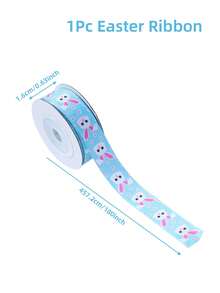 1 cuộn ruy băng polyester ánh kim họa tiết Phục Sinh, ruy băng chúc mừng Phục Sinh với hình thỏ, hoa, chữ và trứng Phục Sinh, thích hợp để gói quà Phục Sinh, trang trí nhà cửa dịp Phục Sinh, quà tặng tiệc Phục Sinh, trang trí tiệc mùa xuân, quà tặng cho tiệc săn trứng Phục Sinh. - Nhiều màu - Xem 12