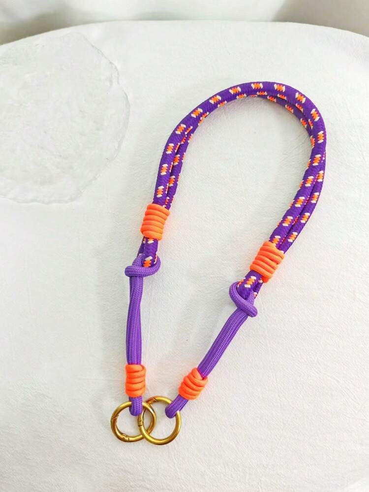 1 chiếc dây đeo ngắn bằng nylon co giãn dành cho nữ, phụ kiện trang trí cá nhân hóa cho túi xách & ba lô, phụ kiện du lịch. - Màu tím - Xem 3