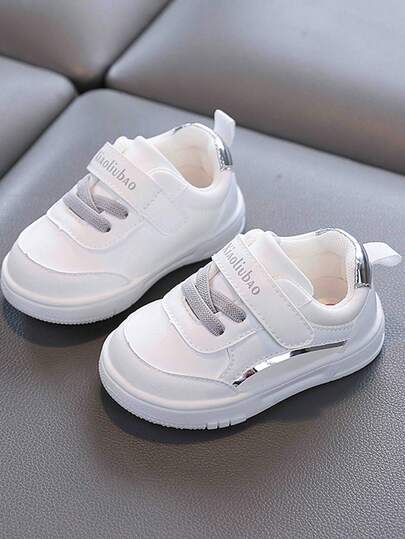 1 par de zapatos deportivos para exteriores de primavera/otoño para niños pequeños de 0 a 4 años, de corte bajo, antideslizantes, impermeables, con diseño de para facilitar el uso, zapatos casuales cómodos para bebés