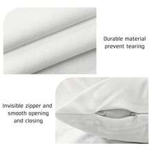 1pc Cute Rabbit Printed Pillow Cover, Non-Embroidered Plush-Like Single-Sided Printed Cushion Cover, Zipper Closure, Pillow Insert Not Included, Washable, Adorable Style, Suitable For Sofa, Bed, Living Room Decor, 2D Flat Printing - Multicolor - View 8