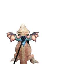 Reptile Harness With Wings - Leather Lizard Leash For Outdoor Travel, Suitable For Chameleons And Small Pets