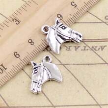 5pcs DIY Retro Zinc Alloy Horse Head Pendants Vintage Animal Horse Charms Suitable For DIY Bracelets, Earrings, Necklaces, Handmade Jewelry, Making Pendants 21MM*16MM - Multicolor - View 4