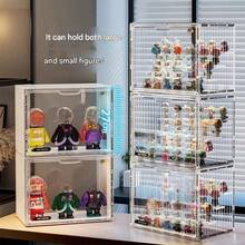 1件/套透明可叠放化妆品收纳盒，防尘防潮，多层设计，坚固美观，适用于各种尺寸的娃娃，易于清洁