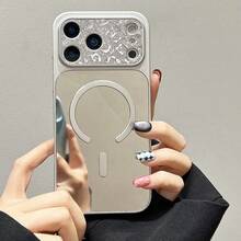 闪亮钻石镜面手机壳，兼容无线充电 - 銀色 - 查看 4