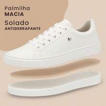 Women's White Casual Sneakers, Comfortable, Plus Size, Flat Sole, Perfect Fit, Everyday Use, Sneakers, Workout, Gym, Nursing, Walking, Lightweight, Versatile, Modern, Soft, Durable, Non-Slip - 白色 - 查看 4