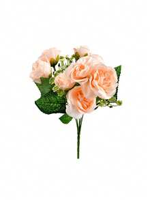 Artificial Roses Flowers Silk Hydrangea Fake Flowers Artificial Flowers Bouquet For Wedding Decoration Valentine's Day Decorations, Home Decor Office Decor Kitchen Decor Party Decor, Holiday Birthday Party Accessories - Multicolor - View 10