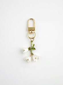 Women's Elegant Lily Flower Keychain Lily Flower Beaded Pendant Fresh Hanging Decoration Suitable For Phone Bag Backpack And Car Key Chain Gifts For Women Stocking Stuffers Teacher Gift Sister Gifts - Multicolor - View 12
