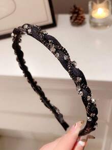1pc Rhinestone Wrapped Headband, Suitable For Everyday Wear ,Hair Band ,Hair Hoop Hairband - Multicolor - View 2