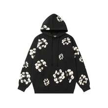 Denim Tears 'the Cotton Wreath' Style Print Hoodie, Long Sleeve Fashion Sweatshirt, Couple Matching Design, Designed For Both Men And Women.Black - 黑色 - 查看 3