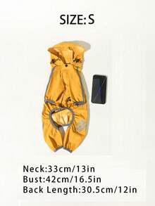 轻质涤纶反光条全包四脚狗服装宠物防水雨衣适合小泰迪熊全年穿着