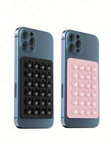 1/3 Pack Silicone Suction Cup Phone Holder - Waterproof And Non-Slip Universal Ring Stand, Suitable For Most Mobile Phones As A Selfie And Video Stabilizer, Available In Black/White/Light Pink, Versatile Phone Holder For Home/Travel/Outdoor Use, Anti-Slip Phone Accessory. - 彩色 - 查看 10