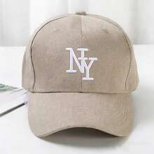 1pc/3pcs Embroidered New York Baseball Cap, Women's Sun Hat, Unisex Trucker Hat, Beach Hat, Unisex Fishing Hat, White & Pink, Unisex, Party, Fun, Golf, Country, Birthday, Retro, Formal Hat - Baseball Cap - View 4