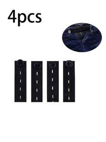 4pcs/2pcs Elastic Waist Extender, Adjustable Waist Extender Buckle For Pants, Suitable For Extending Waistband For Maternity Pants