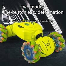 Alta calidad 2,4 GHz 4CH Control remoto multifuncional Stunt Car Twisted Drift Side Driving regalo perfecto para niños - Blanco - Ver 2