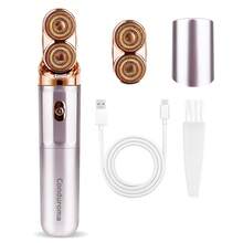 Afeitadora portátil de doble cabezal para mujeres Conduroma - Removedor de vello facial recargable por USB con luz LED y cuchillas de repuesto, apta para rostro, labios, mentón, vello suave, línea del bikini y uso en todo el Body - Multicolor - Ver 12