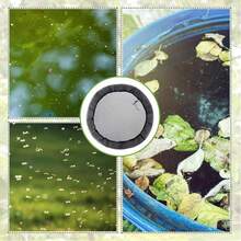 优质PVC花园网罩 - 1件装，户外雨水桶保护罩，带网眼，可过滤和控制害虫，防止蚊子、树叶和杂物进入。 - 黑色 - 查看 5