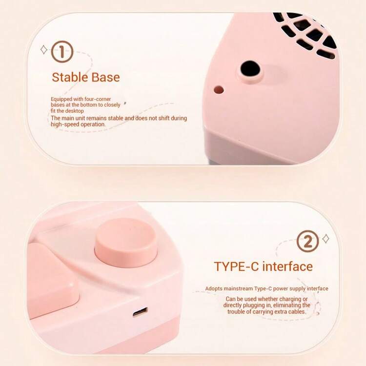 DENGXUN 1 pieza Colector de polvo de uñas alimentado por USB, adecuado para uñas acrílicas, ventilador de polvo de uñas, limpiador de uñas - Aspiradora de polvo de uñas, extracción de polvo potente, bajo nivel de ruido, adecuado para el hogar y el salón de uñas. Un excelente regalo para amigos, opción de regalo ideal para Navidad y el Día de San Valentín. - Multicolor - Añade 7