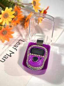 1pc Mini Rhinestone Counter Finger Ring Tally Counter, Compact & Lightweight, 0-99999 Counting Range, Convenient For Prayer Counting, Inventory Counting, People Counting, Etc. - Multicolor - View 15