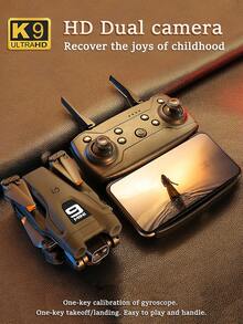 CASRRA 这款K9无人机配备双摄像头，并带有可折叠收纳盒，方便进行航拍。这款创新型多功能四轴飞行器可通过App控制，具备速度控制、重力感应控制、360度翻转和一键降落功能。是成人初学者、生日派对、节日、圣诞节和万圣节的理想礼物。 - 黑色 - 查看 1