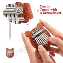 1 件 8 键卡林巴迷你卡林巴拇指钢琴 - 棕色 - 查看 6