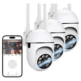 2NLF -3pcs Cámara De Segurida WiFi Seguimiento Automático