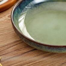 Reactive Glaze Serving Pasta Bowl10 Inch Ceramic Wide Pottery Salad Bowls 50 Ounce Large Big Decorative Fruit Dish For Kitchen Microwave Oven Dishwasher  Green - LightGreen - View 6