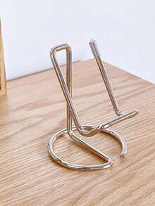 Mobile Phone Holder Slouchy Desktop Metal Holder Dual-Use Creative Business Card Holder, Desktop Phone Holder, Iron Alloy Metal Phone Holder, Suitable For Living Rooms, Bedrooms, Desks, Study Rooms, Etc. - Multicolor - View 9