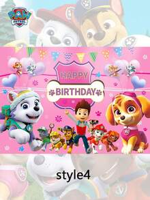 Paw Patrol 1件装卡通汪汪队生日背景幕布，节日派对装饰，场景布置道具，汪汪队卡通生日横幅，完美派对装饰，惊喜礼物，适合粉丝节日派对装饰，送给朋友的最佳节日礼物，派对氛围装饰，完美派对装饰，家居装饰，完美房间装饰，圣诞礼物，情人节礼物，理想的朋友生日庆祝礼物，纪念品，女士纪念品，可爱美学 - 彩色 - 查看 8
