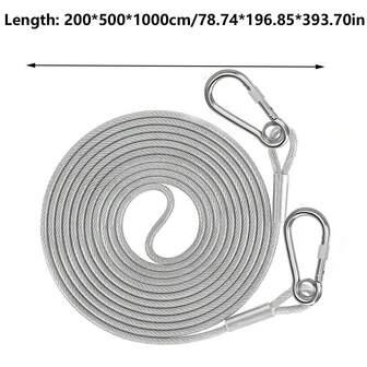 1 Set, Steel Wire Rope Clothes Drying Rope, Portable And Heavy-Duty, Suitable For Indoor/Outdoor Laundry, Camping Accessories, Bathroom And Dormitory Clothes Drying Rope