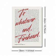 1pc Framed/Unframed Kingdom Of Ash Book Quote Canvas Poster Bookish Literary Bookclub Wall Art Print Minimalist Reading Nook Aesthetic Decor Painting For Book Lover,Living Room,Bedroom,Modern Home Decoration - Multicolor - View 9