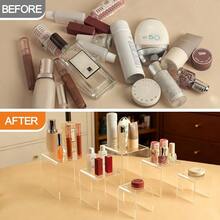10pcs 2 Set Acrylic Risers For Display Clear Perfume Organizer Stands Acrylic Display Risers For Show Figures, Cupcake, Jewelry, Toys, Perfume And More (Large Size) - 6 塊正方形 - 查看 5