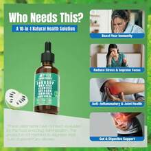 VYXION Pure Soursop 10 In 1 Liquid Drops Extract - Seamoss,Moringa,Black Seed Oil,Turmeric,Oregano Liquid Drops - Healthcare,Fitness,Natural Wellness Blend - 單包 - 查看 4