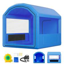 Cabina de pintura inflable , 3 x 2,5 x 2,5 m, con potente soplador de 550 W y sistema de filtro de aire, techo redondo, para pintar bicicletas, motocicletas y chapa metálica automotriz. - Impermeable - Ver 8