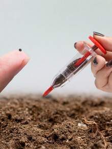 1pc Garden Seeds Dispenser, Mini Handheld Flower Grass Syringe Seeder Garden Seeds Dispenser Sowing Supplies For Garden Seeds - Multicolor - View 4